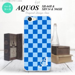 【SHV34】【スマホケース/スマホカバー】【アクオス セリエ】SHV34 スマホケース AQUOS SERIE ケース アクオス セリエ イニシャル スクエア 青 nk-shv34-769ini【メール便送料無料】