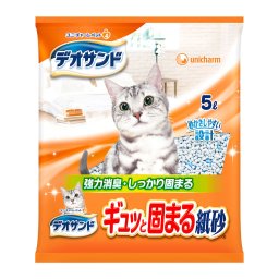 ユニ チャーム デオサンド ギュッと固まる紙砂 5L 猫用品 ねこグッズ ペットグッズ ペット用品 猫用トイレ