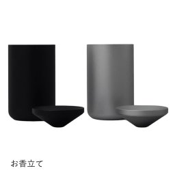 【大阪府/BINSCENT】BIN（容器）とSCENT（芳香）がひとつになった、コップのように持ち運びやすいお香立て/BLACK・SILVER