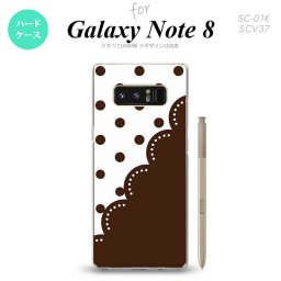 【SC01K】【スマホケース/スマホカバー】【ギャラクシー ノート8】SC01K スマホケース Galaxy Note8 SC-01K カバー ギャラクシー ノート8 ドット・レース 茶 nk-sc01k-345【メール便送料無料】