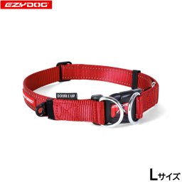 イージードッグ EZYDOG ダブルロックカラー L レッド 首輪 2重固定 反射 大型犬