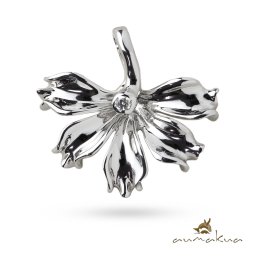 ハワイアンジュエリー シルバー ペンダントトップ ハワイの花ナウパカ シルバー925 ロジウムコーティング ネックレス チェーン別売 aumakua メンズ レディース 誕生日 プレゼント ハロウィン 【品番：014-11-02】