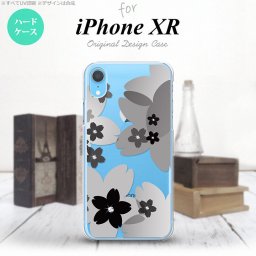 iPhoneXR iPhone XR スマホケース ハードケース 花柄 サクラ B 黒 メンズ レディース nk-ipxr-055