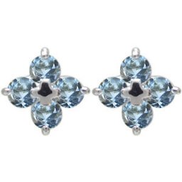 プラチナ 十字架 メンズピアス クロス アクアマリンサンタマリア ピアス 父の日 2024