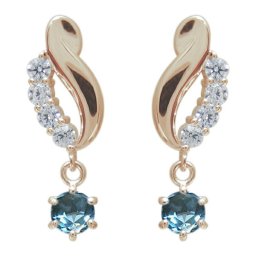シンプルピアス ブルートパーズピアス K18ピアス 上品
