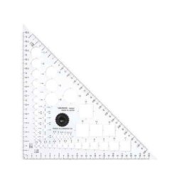 バンコ VANCO 三角定規型テンプレート 34822 回転つまみ付き 製図 デザイン 設計 建築 高精度 プロ仕様 耐衝撃アクリル樹脂 PMMA 日本製 文具 オフィス スクール プレゼント 多機能