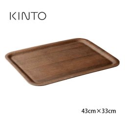 KINTO キントー ノンスリップトレイ チーク 43×33cm[木 木製 おしゃれ トレー ノンスリップトレー 滑りにくい 天然木 木目調 お盆 シンプル 北欧 ランチ カフェ おもてなし 来客 四角 長方形 ナチュラル 家族 配膳]