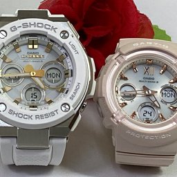 恋人達のGショック ペアウォッチ G-SHOCK BABY-G   カシオ 2本セット  アナデジ GST-W300-7AJF BGA-2800-4A2JF人気 ラッピング無料 手書きのメッセージカード
