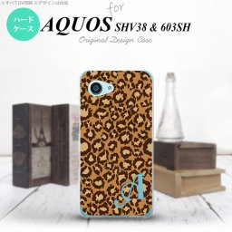 【603sh】【スマホケース/スマホカバー】【アクオス Xx3 ミニ】603sh スマホケース AQUOS Xx3 mini ケース アクオス Xx3 ミニ イニシャル ヒョウ柄 茶A nk-603sh-898ini【メール便送料無料】