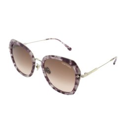 トムフォード サングラス TOM FORD FT0792-F-55F-55 EYEWEAR FT0792-F Kenyan レディース マーブル シルバー ブラウングラデーション