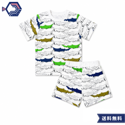 【個性をプレゼント！！】ミツクリザメ・カラフル・セットアップ(Tシャツ/ハーフパンツ)・子供服・子ども服・おしゃれ・七五三・誕生日・記念日・【服育】キッズファッション・女の子・男の子・送料無料