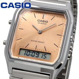 CASIO 腕時計 カシオ 時計 ウォッチ チープカシオ チプカシ アナデジ クオーツ ヴィンテージシリーズ ユニセックス デュアルタイム アプリコット AQ-230A-4AMQY [並行輸入品]