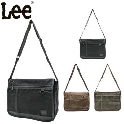 【Lee】320-04034 パラフィン かぶせショルダー メンズ バッグ 鞄 カバン かばん 斜め掛け シンプル リー ブラック チョコ カーキ 使いやすい 普段使い プレゼント ギフト おしゃれ