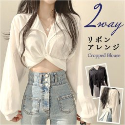 シャツブラウス 長袖 ショート丈 レディース 通販 シャツ ブラウス レディースシャツ レディースブラウス クロップド丈 襟付きシャツ セクシー カジュアルシャツ カジュアル 無地 シンプル 襟付き トップス レディースファッション おしゃれ オシャレ