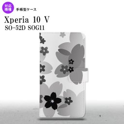 Xperia10V Xperia10V 手帳型スマホケース カバー 花柄 サクラ 黒 2023年 7月発売 nk-004s-xp105-dr055