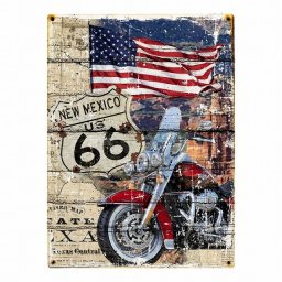 ルート66 Route 66 Jタイプ アメリカンスタイル 木製パネル 200x270mm ビンテージ アメカジ アメリカ雑貨 木製 ロードプレート インテリア 看板 サインボード サインプレー ウッドパネル