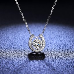 ネックレス レディース モアサナイト ホワイト シルバー925 シルバー 1ct kj045