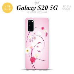 SC-51A SCG01 Galaxy S20 スマホケース ソフトケース 花柄 ミックス A ピンク メンズ レディース nk-s20-tp273