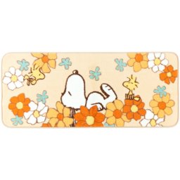 スヌーピー SNOPPY インテリアマット【50X120cm】 花いっぱい