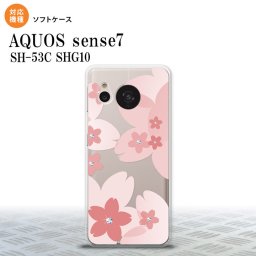 sense7 sense7 スマホケース 背面ケースソフトケース 花柄 サクラ B ピンク 2022年 11月発売 nk-sens7-tp058