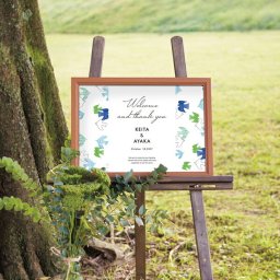 グラフィック ウェルカムボード（ポーリー バード）結婚式 ギフト お祝い 披露宴 ウェディング ウェルカムスペース 