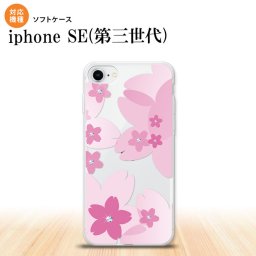 iPhoneSE 3 iPhoneSE 3 スマホケース ソフトケース 花柄 サクラ B クリア ピンク メンズ レディース nk-ise3-tp057