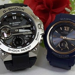 恋人たちのGショックペア G-SHOCK BABY-G ペアウォッチ  カシオ 2本セット 電波ソーラー Bluetooth 搭載 GST-B400-1AJF BGA-2900-2AJF ラッピング無料 手書きのメッセージカード