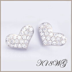 【完全無色透明Fカラー・高級仕様PT900(約)2.78g】pt900【0.5ct】ダイヤモンドハートパヴェピアス ミルフィーハートパヴェ『Heart Pave』 [SIクラス F～Dカラー 無色透明 GOOD～VERYGOOD] ハートアンドキューピット プレゼント 記念日 結婚記念日 贈り物【送料無料】    LP-0352A
