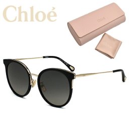 Chloe クロエ サングラス CH0060SK-001 レディース UVカット クロエ グレーグラデーション ブラック アジアンフィット ブランド ギフト プレゼント<br>