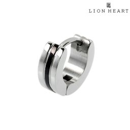 ライオンハート ブランド ピアス メンズ レディース 片耳 ステンレススチール ユニセックス LHMP008NBK シルバー ブラック アクセサリー おしゃれ ギフト