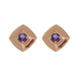 ピアス シンプル レディース 天然石 アメジスト 10金 スタッズピアス プレゼント 母の日 2024