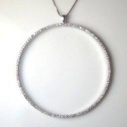 豪華☆【大特価】K18YG/PG/WG【1.0ct】サークル ダイヤモンド ペンダント ネックレス ［I-1～SI-2］透明感溢れるライトカラーダイヤモンド ビックサークル ジュエリー 記念日 母の日 ギフト 誕生日 記念日 10周年【送料無料】    LPN-0025