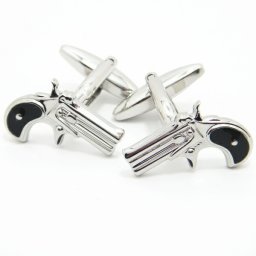 狙い撃ち? ピストル カフス カフスボタン カフリンクス cufflinks cuffs メンズ 男性 結婚式 ユニーク おもしろ 面白 面白い おしゃれ カフスマニア