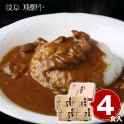 飛騨牛 カレー セット 4食 詰め合わせ 冷凍 和牛 黒毛和牛 岐阜県 ご当地 グルメ お取り寄せ 惣菜 高級 カレーライス 中辛 贅沢 保存食 常備 ギフト 贈答 景品 飛騨牛カレー 220g 4個