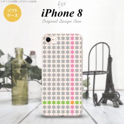 iPhone7 iPhone8 スマホケース ソフトケース 花十時 ふんわり グレー メンズ レディース nk-ip8-tp1354