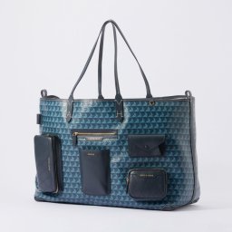 アニヤ ハインドマーチ ANYA HINDMARCH 5050925 169738 トートバッグ レディース バッグ トート XL マルチポケット レザー 手提げバッグ 鞄 プレゼント 記念 お出かけ ギフト アイ アム ア プラスチックバッグ インク ブルー I am a Plastic Bag Tote XL Multi Pocket