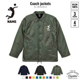アタッカー/名入れボア裏地付きコーチジャケット 左胸ワンポイントミリタリー アメカジ ブラック ネイビー カーキ ストリート ブルゾン アウター バレーボール 排球