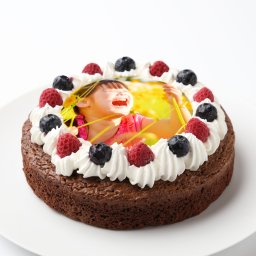 フォトケーキガトーショコラ5号15センチ(3～4人前)　写真付きケーキ
