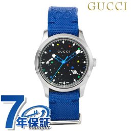 グッチ ジータイムレス クォーツ 電池式 腕時計 ブランド レディース GUCCI YA1264183 アナログ ブラック ブルー 黒 スイス製