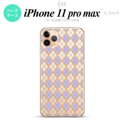 iPhone11ProMax iPhone11pro max スマホケース ハードケース アーガイル クリア 紫 メンズ レディース nk-i11pm-1410