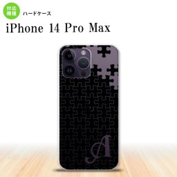 iPhone14 ProMax iPhone14 Pro Max スマホケース 背面ケース ハードケース パズル 黒 +アルファベット 2022年 9月発売 nk-i14pm-1201i