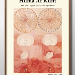 ヒルマ アフ クリント オリジナル商品 A3 サイズ ポスター アート おしゃれ 絵画 インテリア 北欧 イラスト マット紙 艶消し アートパネル 額 フレーム デザイン 壁掛け ギフト 新築祝い ディスプレイ 引越し祝い　新生活　空間デザイン 