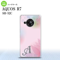 SH-52C AQUOS R7 スマホケース 背面ケース ハードケース ぼかし 花柄 ピンク +アルファベット 2022年 7月発売 nk-r7-1593i