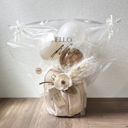 【送料無料】3way diaper cake ~ brown ~  オムツケーキ インテリア アースカラー ベビーシャワー 出産祝い バルーンおむつ