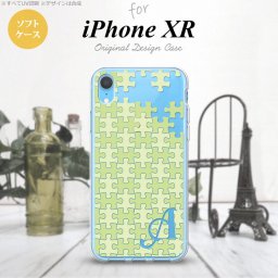 iPhoneXR iPhone XR スマホケース ソフトケース パズル 薄緑 +アルファベット メンズ レディース nk-ipxr-tp1208i