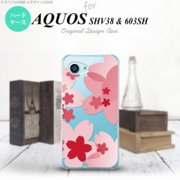 【SHV38】【スマホケース/スマホカバー】【アクオス セリエ ミニ】SHV38 スマホケース AQUOS SERIE mini SHV38 カバー アクオス セリエ ミニ 花柄・サクラ 赤 nk-shv38-052【メール便送料無料】
