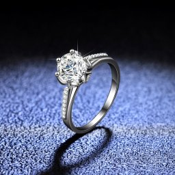 リング レディース モアサナイト ホワイト シルバー925 シルバー 7号 9号 11号 14号 16号 18号 1ct km091