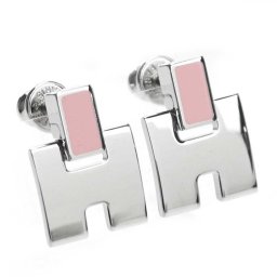 エルメス HERMES ピアス H616201 171 HERELEEN PIERCE アイリーン スタッドピアス キャッチ式ピアス アクセサリー シルバー＋ピンク