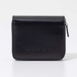 マルニ MARNI PFMI0096Q0 P5298 二つ折り財布 COMPACT ZIP AROUND メンズ コンパクト ジップアラウンド レザー ミニ財布 ウォレット 折財布 プレゼント ギフト 小銭入れ ブラック アイボリー