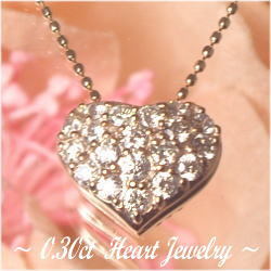 K18YG/PG/WG【0.3ct】ダイヤモンド ハートパヴェペンダント ネックレス『Heart Pave』 [SIクラス] 透明感溢れるダイヤモンド ハートダイヤモンド パヴェハート プレゼント 記念日 誕生日 結婚 贈り物 母の日 パヴェ ハート 4月誕生石 18金 ゴールド【送料無料】    LPN-0064